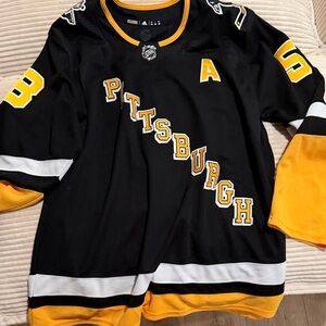 Pittsburgh Kris Letang Hockey Jersey - Black and Yellow